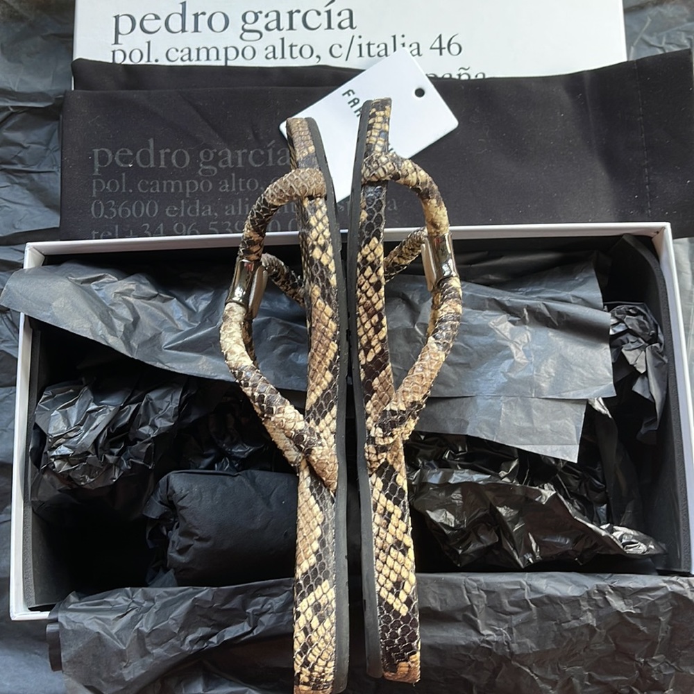 Pedro Garcia Geminy Python Snake Printed Sandal - image 6